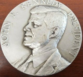 1961 John F.  Kennedy Inauguration Medal,  High Relief 59 Mm