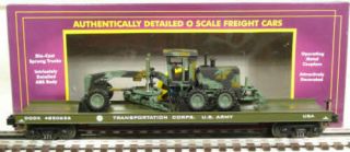 Mth 20 - 98380 Us Army Flatcar W/ Road Grader Ln/box