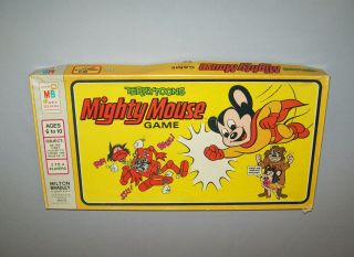 Scarce Old Vtg 1978 Terrytoons Mighty Mouse Board Game Milton Bradley