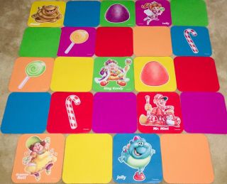 Candyland Dvd Board Game Colorful Complete Set Of (24) Life Size Play Mats Party