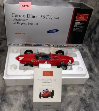1/18 Cmc Ferrari Dino 156 F1 " Sharknose " 1961 4 Cmc M - 070 (3476)