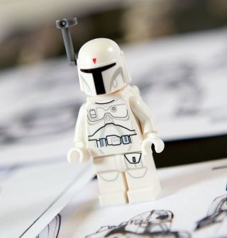 Lego - Star Wars - Rare - White Boba Fett Minifig (prototype) -