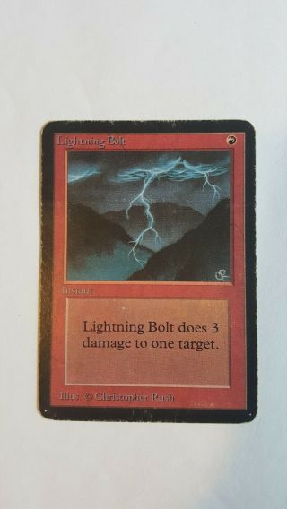 Mtg - 1x Alpha Lightning Bolt - Hp