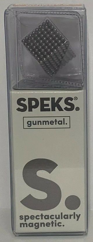 Speks Buildable Magnets Gunmetal Edition 512 Rare Earth Magnets Smashable Gift