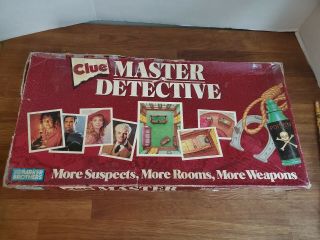 1988 Clue Master Detective Board Game Parker Brothers 100 Complete Look