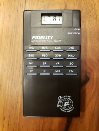 Vintage Fidelity Micro Chess Challenger Electronic Handheld LCD Computer Game 3