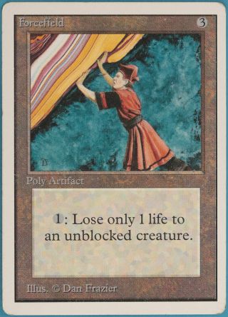 Forcefield Unlimited Heavily Pld Artifact Rare Magic Card (id 99368) Abugames