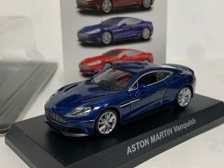Aston Martin Vanquish Dark Blue Metallic Kyosho 1:64 Die Cast