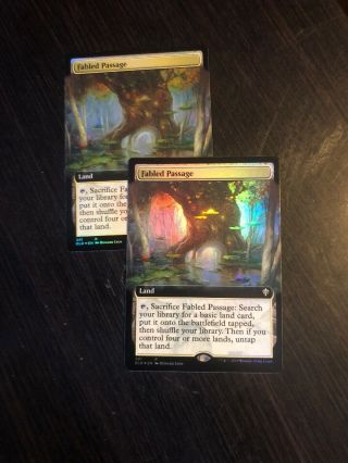 2x Fabled Passage Extended Art Foil - Throne Of Eldraine - Mint/nm Pack Fresh
