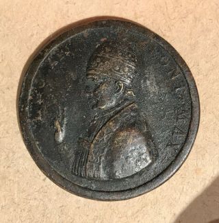 Pope Leo XII Bronze Papal Medal 1826 Tiara Reverse 2