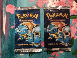 Pokemon - Base Set Booster Packs (x2) Warning ⚠️ Please Look At Images