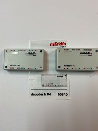 Two (2) Marklin 6084k84 Decoders For Power Circuits In Orig Bx With Instructions