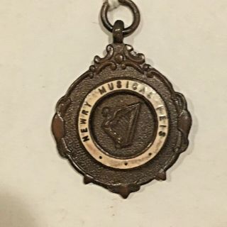 Newry Musical Feis/ Northern Ireland/award Medal/ Pendant / White Enamel