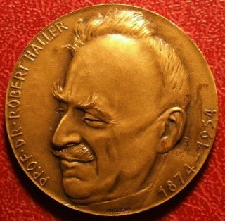 Haller Robert 1874 - 1954 Chemist Swiss Club Of Chemists’ Colorist Medal Huguenin
