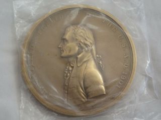 U.  S.  Presidents Of The United States 3 " Bronze Medal - Thomas Jefferson