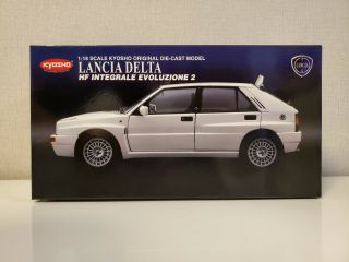 Lancia Delta Hf Integrale Evoluzione 2 Kyosho (white Pearl) No.  08341wp 1:18