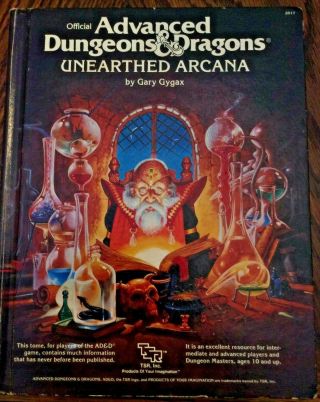 Tsr 1st Ed Official Advanced Dungeons & Dragons Unearthed Arcana (2017) 1988
