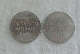 2 Nebraska Football Schedule Good Luck Token 1956 1957 Continental National Bank