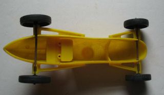 VINTAGE 60S PROCESSED PLASTIC AURORA ILLINOIS 500 SPECIAL RACE CAR NYLINT YELLOW 3
