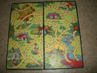 Antique 1916 Uncle Wiggily Game Board Part Milton Bradley Great Art
