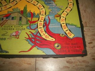 Antique 1916 UNCLE WIGGILY Game Board Part Milton Bradley great art 2