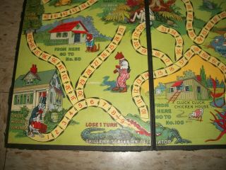 Antique 1916 UNCLE WIGGILY Game Board Part Milton Bradley great art 3