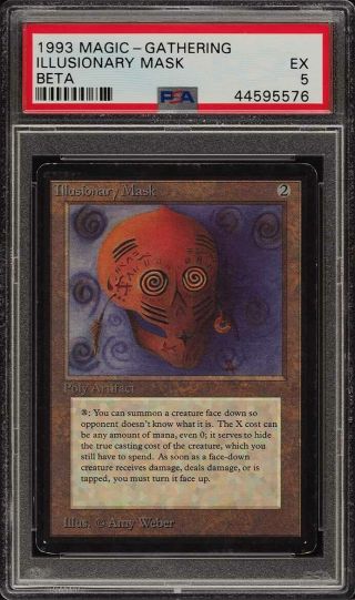 1993 Magic The Gathering Mtg Beta Illusionary Mask R A Psa 5 Ex (pwcc)