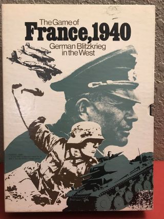 The Game Of France 1940 By Avalon Hill 1972.  Complete In