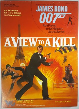 James Bond 007 Role Playing Game Avtak Victory Games Adventure 1 Or 2 Players