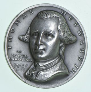 High Relief Thomas Heyward Jr.  Medallic Arts.  999 Silver Round Medal 25g 332