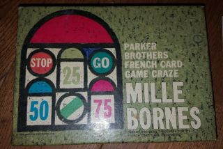 Vintage 1962 Mille Bornes Game By Parker Brothers,  Complete