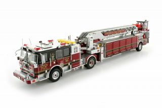 Twh Leesburg Fire Company 601 - Seagrave Tractor - Drawn Aerial Ladder Rare
