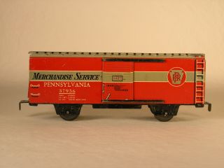 Marx,  Pennsylvania Merchandise Service Box Car 37956,  Sliding Doors
