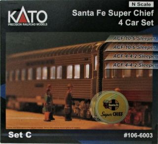 Kato 106 - 6003 Santa Fe Chief 4 Car Set N Scale