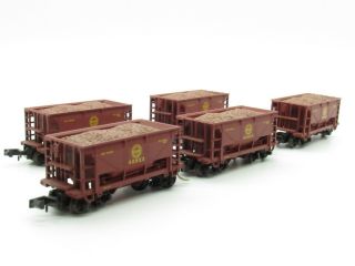 N Scale Atlas Set Of 5 Ore Cars Duluth Missabe Iron Range With Loads
