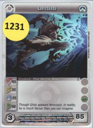 (cc - 1231) Ursis Ultra Rare Chaotic Card - Code - 65/95/35/50/85