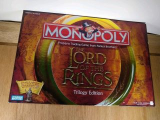 2003 Lord Of The Rings Trilogy Edition Monopoly Board Game (complete).