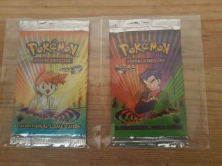 Pokemon First Edition Gym Challenge And Gym Heroes Booster Packs