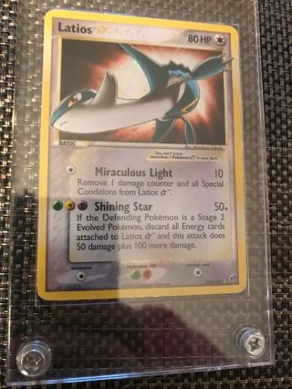 Pokemon Latios Gold Star 106/107 Ex Deoxys Moderately Played Holo Mp 1 2005