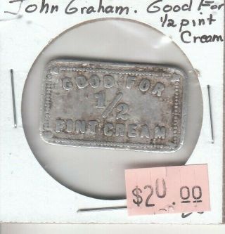 John Graham - Good For 1/2 Half Pint Cream - Canadian Merchant 