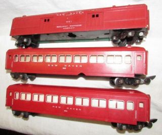 3 American Flyer Red Haven S Gauge Two 650 & one 651 Railway Express Agency 2
