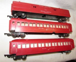 3 American Flyer Red Haven S Gauge Two 650 & one 651 Railway Express Agency 3