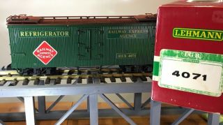 Lgb 4071 Rea Wood Sided Reefer - Railway Express Agency.  Box