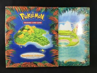 Pokemon English Southern Islands Complete Set W/ Binder Postcards Advertisement