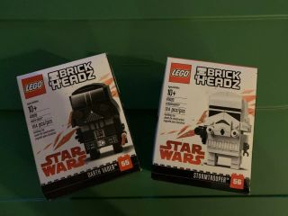 Lego Brickheadz Darth Vader (41619) & Stormtrooper (41620) Bnib