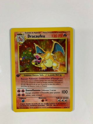 1999 Pokemon Base Set Dracaufeu Charizard 4/102 1st Edition French