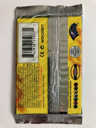 Factory Pokemon Italian 1st Edition Base Set Booster Pack - 2