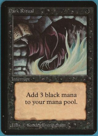 Dark Ritual Alpha Black Common Magic Gathering Card (id 97625) Abugames