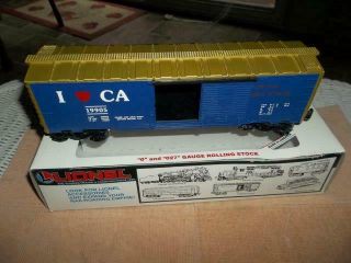 Lionel 0/027 Gauge I Love California Box Car 6 - 19905 Doors Box