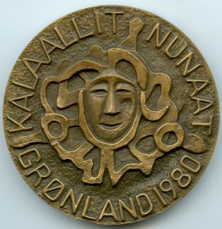 Anders Nyborg Bronze Medal Nordic Art Series Greenland 1980 70mm 263gr